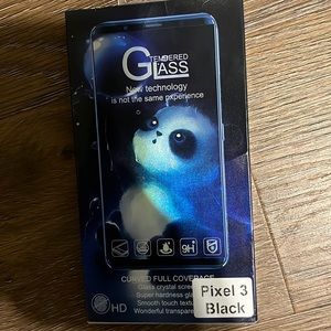 Pixel 3 black tempered glass screen protector